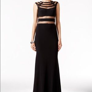 Black Betsy & Adam Cutout Illusion Gown